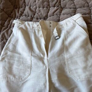 Banana Republic Cream Wide Leg Pants